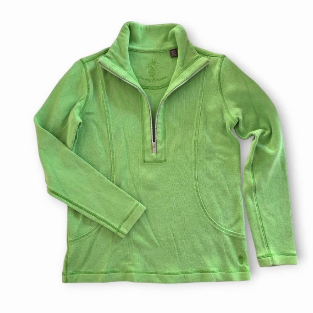 Tommy Bahama Quarter Zip Lime Green